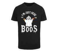 ABSOLUTE CULT T-Shirt 'Halloween - Boos' orange / noir / blanc, Taille L