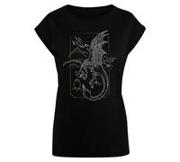 ABSOLUTE CULT T-shirt 'Harry Potter - Dragon' jaune / noir / blanc, Taille XL
