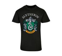 ABSOLUTE CULT T-Shirt 'Harry Potter - Slytherin Crest' gris / vert / orange / noir, Taille XXL