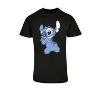 ABSOLUTE CULT T-Shirt 'Lilo And Stitch' bleu clair / noir / blanc, Taille XL