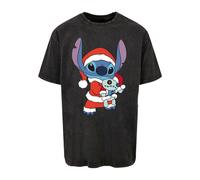 ABSOLUTE CULT T-Shirt 'Lilo And Stitch - Christmas' mélange de couleurs / noir, Taille L