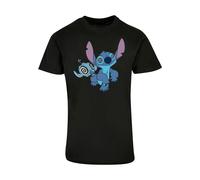 ABSOLUTE CULT T-Shirt 'Lilo And Stitch - Hypnotized' bleu clair / bleu foncé / violet / noir, Taille XL