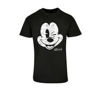 ABSOLUTE CULT T-Shirt 'Mickey Mouse - Distressed' noir / blanc, Taille XL