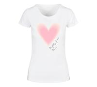 ABSOLUTE CULT T-shirt 'Mother's Day - Mighty Fine Mum' orange clair / rose / noir / blanc, Taille XS