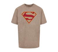 ABSOLUTE CULT T-Shirt 'Supergirl' beige foncé / jaune foncé / rouge foncé, Taille XS