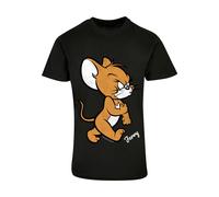 ABSOLUTE CULT T-Shirt 'Tom & Jerry Angry Mouse' cognac / noir / blanc, Taille M