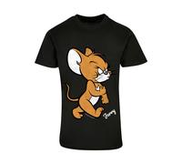 ABSOLUTE CULT T-Shirt 'Tom & Jerry Angry Mouse' cognac / noir / blanc, Taille XXL