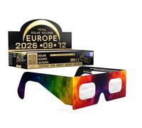 Absolute Eclipse Colorsplash Lunettes solaires Eclipse en vrac - Testées ISO 12312-2 et certifiées CE - Fabricant de l'UE - Lot de 100 - Eclipse Europe 2026