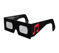 Absolute Eclipse Lunette Eclipse Solaire 2026 pour Voir l'Éclipse - ISO 12312-2 CE Certifiée Homologuée - Design Notes - Adultes Enfants - Fabricant Européen Reconnu AAS