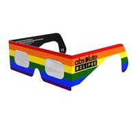 Absolute Eclipse Lunette Enfants Eclipse Solaire 2026 pour Voir l'Éclipse - ISO 12312-2 CE Certifiée Homologuée - Design Rainbow - Adultes Enfants - Fabricant Européen Reconnu AAS