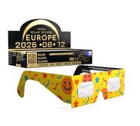 Absolute Eclipse Lunettes amusantes à éclipse solaire en vrac - Testé ISO 12312-2 et certifié CE - Fabricant de l'UE - Lot de 100 - Eclipse Europe 2026