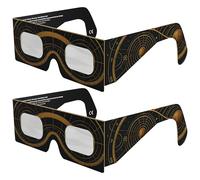 Absolute Eclipse Lunettes Astronomie Eclipse Solaire 2026 ISO 12312-2 CE Certifiées - 2 Pack - Design Astral - Fabricant Européen