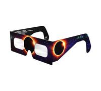 Absolute Eclipse Lunettes Astronomie Eclipse Solaire 2026 ISO 12312-2 CE Certifiées - 2 Pack - Design Aurora - Fabricant Européen