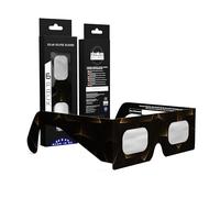 Absolute Eclipse Lunettes Eclipse Solaire 2026 ISO 12312-2 CE Certifiées - 6 Pack - Design Goldline - Famille - Fabricant Européen