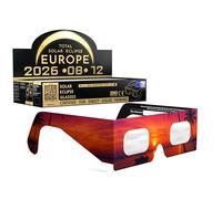 Absolute Eclipse Lunettes Eclipse Solaire 2026 pour Voir l'Éclipse - ISO 12312-2 CE Certifiées Homologuées - Lot de 100 Écoles - Design Palms - Adultes Enfants - Fabricant Européen Reconnu AAS