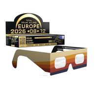 Absolute Eclipse Lunettes Eclipse Solaire 2026 pour Voir l'Éclipse - ISO 12312-2 CE Certifiées Homologuées - Lot de 100 Écoles - Design Peace - Adultes Enfants - Fabricant Européen Reconnu AAS