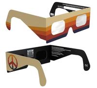 Absolute Eclipse Lunettes Eclipse Solaire 2026 pour Voir l'Éclipse - ISO 12312-2 CE Certifiées Homologuées - 2 Pack - Design Peace - Adultes Enfants - Fabricant Européen Reconnu AAS