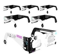 Absolute Eclipse Lunettes Eclipse Solaire 2026 pour Voir l'Éclipse - ISO 12312-2 CE Certifiées Homologuées - 6 Pack Famille - Design Cipher - Adultes Enfants - Fabricant Européen Reconnu AAS