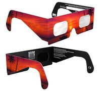 Absolute Eclipse Lunettes Eclipse Solaire 2026 pour Voir l'Éclipse - ISO 12312-2 CE Certifiées Homologuées - 2 Pack - Design Palms - Adultes Enfants - Fabricant Européen Reconnu AAS