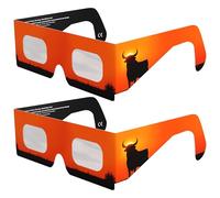 Absolute Eclipse Lunettes Eclipse Solaire 2026 pour Voir l'Éclipse - ISO 12312-2 CE Certifiées Homologuées - 2 Pack - Design Bull - Adultes Enfants - Fabricant Européen Reconnu AAS