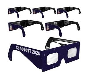 Absolute Eclipse Lunettes Eclipse Solaire 2026 pour Voir l'Éclipse - ISO 12312-2 CE Certifiées Homologuées - Éclipse Totale 12 Août 2026 - Adultes Enfants - Fabricant Européen Reconnu AAS