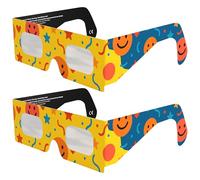 Absolute Eclipse Lunettes Enfants Eclipse Solaire 2026 ISO 12312-2 CE Certifiées - 2 Pack - Design Fun - Fabricant Européen