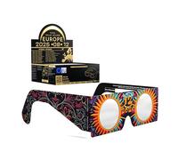 Absolute Eclipse Lunettes Enfants Eclipse Solaire 2026 pour Voir l'Éclipse - ISO 12312-2 CE Certifiées Homologuées - Lot de 50 Événements - Design Sunburst - Fabricant Européen Reconnu AAS