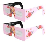 Absolute Eclipse Lunettes Enfants Eclipse Solaire 2026 pour Voir l'Éclipse - ISO 12312-2 CE Certifiées Homologuées - 2 Pack - Design Rosette - Adultes Enfants - Fabricant Européen Reconnu AAS
