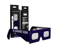 Absolute Eclipse Lunettes Enfants Eclipse Solaire 2026 pour Voir l'Éclipse - ISO 12312-2 CE Certifiées Homologuées - 6 Pack Famille - Design Rocketrider - Fabricant Européen Reconnu AAS