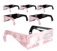Absolute Eclipse Lunettes Enfants Eclipse Solaire 2026 pour Voir l'Éclipse - ISO 12312-2 CE Certifiées Homologuées - 6 Pack Famille - Design Cherrylane - Fabricant Européen Reconnu AAS