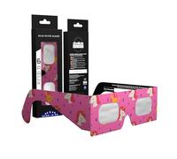 Absolute Eclipse Lunettes Enfants Eclipse Solaire 2026 pour Voir l'Éclipse - ISO 12312-2 CE Certifiées Homologuées - 6 Pack Famille - Design Unicorn - Adultes Enfants - Fabricant Européen Reconnu AAS