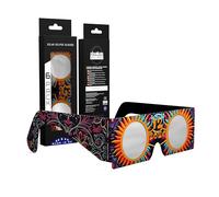 Absolute Eclipse Lunettes Enfants Eclipse Solaire 2026 pour Voir l'Éclipse - ISO 12312-2 CE Certifiées Homologuées - 6 Pack Famille - Design Sunburst - Adultes Enfants - Fabricant Européen Reconnu AAS