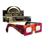 Absolute Eclipse Lunettes Graffiti Solar Eclipse en vrac - Testé ISO 12312-2 et certifié CE - Fabricant de l'UE - Lot de 100 - Eclipse Europe 2026