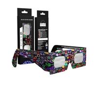 Absolute Eclipse Lunettes Neon Solar Eclipse - Testées ISO 12312-2 et certifiées CE - Fabricant de l'UE - Pack Familial de 6 - Eclipse Europe 2026