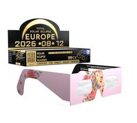 Absolute Eclipse Lunettes Rosette Solar Eclipse - Vente en gros - Testé ISO 12312-2 et certifié CE - Fabricant de l'UE - Lot de 100 - Eclipse Europe 2026