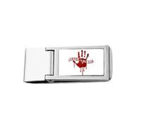 Absolute Handprint Abandon Death Porte-billets fin en acier inoxydable