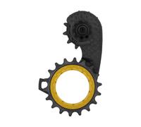 absoluteBLACK Galets de Dérailleur HOLLOWcage Carbon Ceramic Oversized Shimano 8150 jaune/noir universal