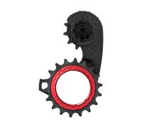 absoluteBLACK Galets de Dérailleur HOLLOWcage Carbon Ceramic Oversized Shimano 8150 rouge/noir universal