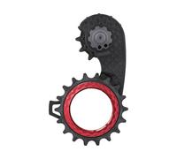 absoluteBLACK Galets de Dérailleur HOLLOWcage Carbon Ceramic Oversized Shimano 9250 rouge/noir universal