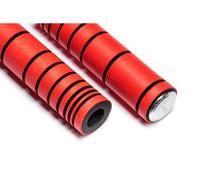 absoluteBLACK Poignées de guidon Premium Silicone Dual Density Enduro rouge