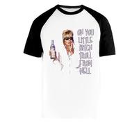 Absolutely Fabulous Patsy T-Shirt De Baseball Blanc pour Hommes Femmes Manches Courtes Unisexe Col Rond White Unisex
