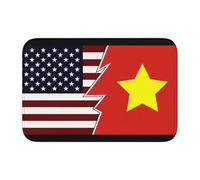 Absorbant Paillasson Drapeaux Amen et Vietnam du Nord Paillasson pour Chien Tapis Sortie de Douche 40×60cm pour Douche,Jardin,Passage