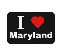 Absorbant Tapis Anti-salissures J'aime Le Maryland Tapis extérieur Tapis de Bain 40×60cm pour Cuisine,WC,Douche