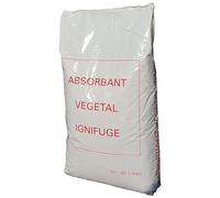 Absorbant végétal ignifugé 40L - Haute Performance - Anti-dérapant, biodégradable - Déversements industriels Huile, Eau, hydrocarbures (5 Sacs achetés = 1 Offert)