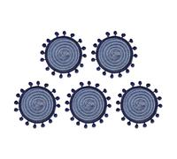 Absorbent Coasters Set, 5 Pieces Boho Style, Non-Slip Modern Cotton Woven, Decorative Home Accessory for Bedroom Kitchen, Farmhouse Bar Essentials, for Christmas Housewarming Parties