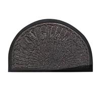 Absorbent Door Mat 15.75x23.62in Non-Slip Entrance Carpet | Quick Dry Semi Circular Absorbent Inside Door Mat For Mud Dirt Dog Paw Shoe Prints Porch Bedroom