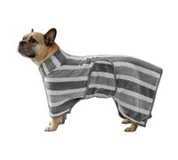 Absorbent Puppy Wrap - Rapid Drying Bathrobe, Large Size with Adjustable Belt, Thick Microfiber Cloth, Soft Snug Pet Apparel, for Puppy Shower Beach Pool Bathtub Washing Grooming