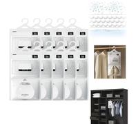 Absorbeur D'humidité 10Pcs 100g, Déshumidificateur Penderie Suspensible, Sac Granulés Asséchants,deshumidificateur d air anti moisissure,Convient pour les Placards,les Chambrespour La Cuisine Armoire
