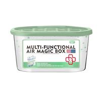 Absorbeur d'humidité - Boîte magique de dépoussiérage et de déshumidification, boîte absorbant l'humidité portable de 110 g | Éliminateur d'humidité pour voiture | pour armoire, cuisine, chambre à cou