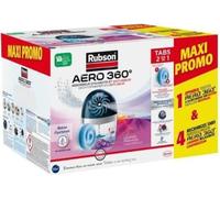 Absorbeur d'humidité - RUBSON - MAXI PROMO - 4 recharges Lavande + 1 appareil Aéro 360° 20 m²